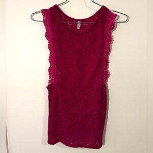 Free People Sure Thang Lace Tank Top - Pink